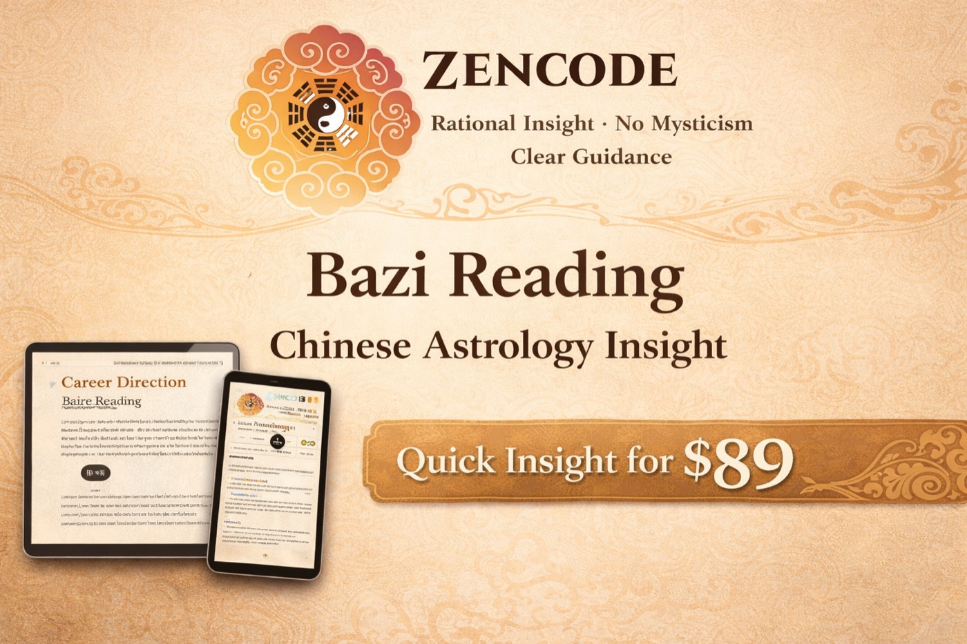 ZenCode Career Insight Bazi reading